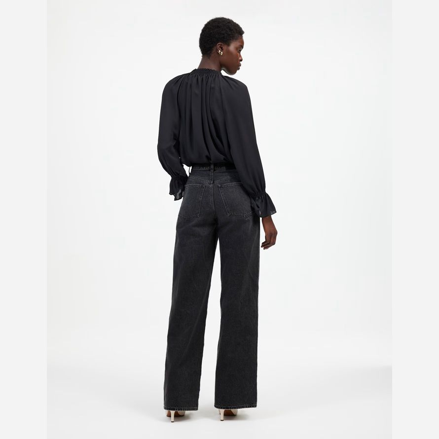 madewell 90s superwide-leg womens jeans black