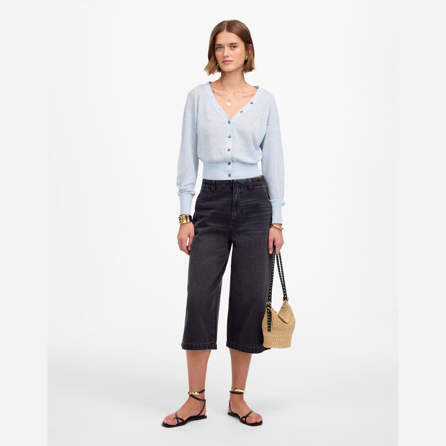black madewell denim culottes womens jeans