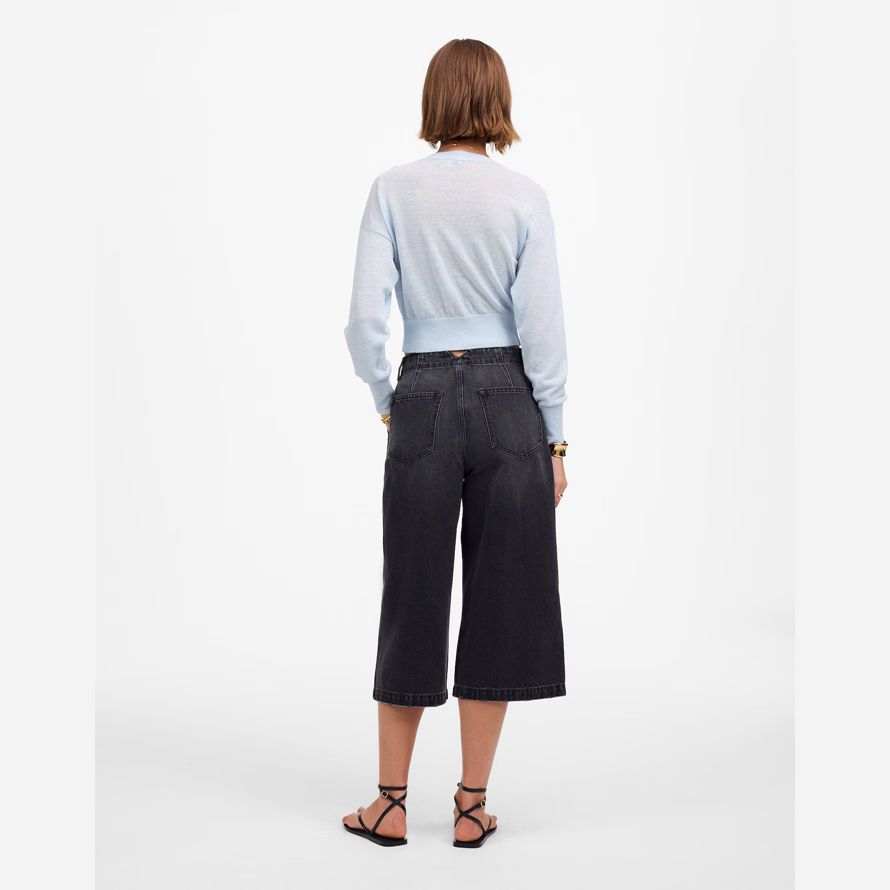 black madewell denim culottes womens jeans