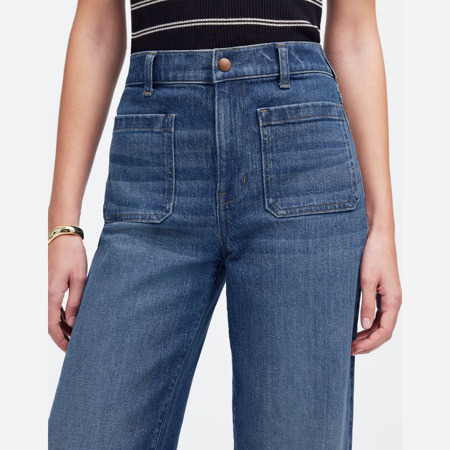 madewell emmett wide-leg womens jeans blue