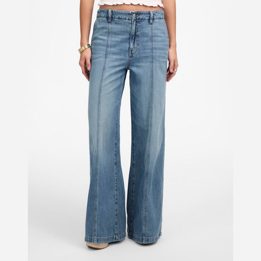 blue madewell wide-sweep womens jeans