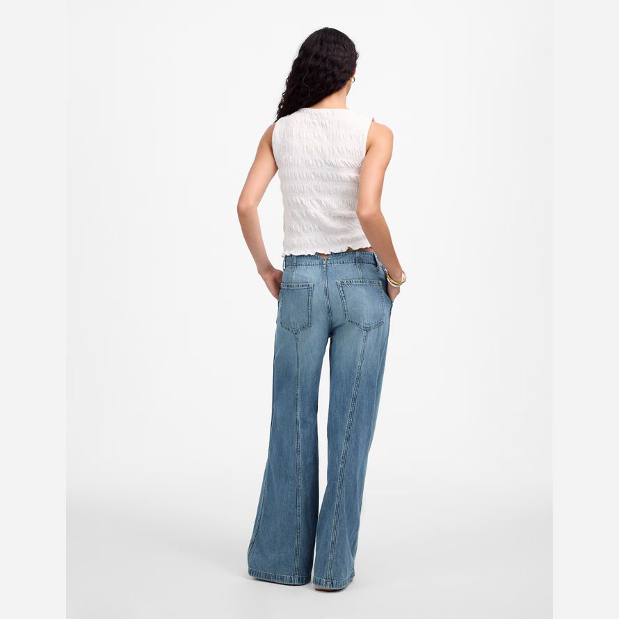 blue madewell wide-sweep womens jeans