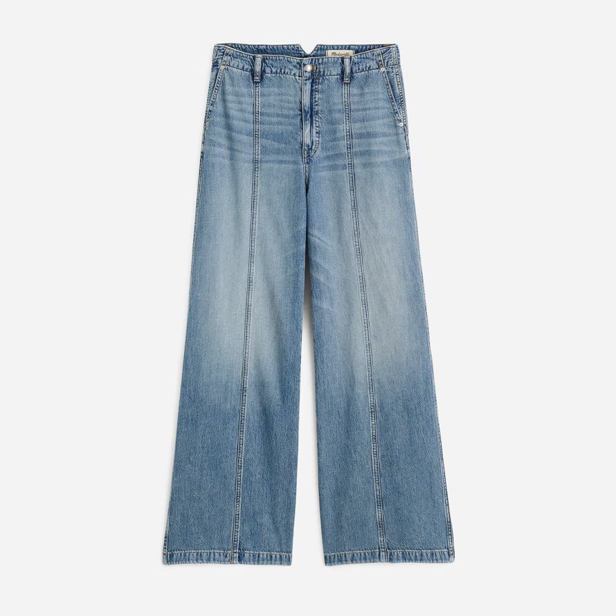 blue madewell wide-sweep womens jeans