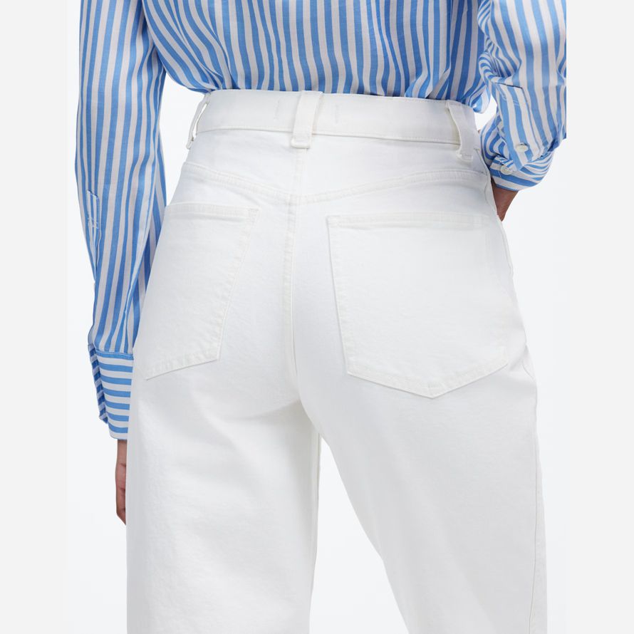 white womens madewell the perfect vintage wide-leg crop jeans