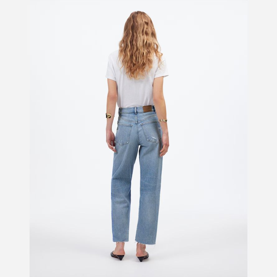 madewell the perfect vintage wide-leg crop womens jeans light blue