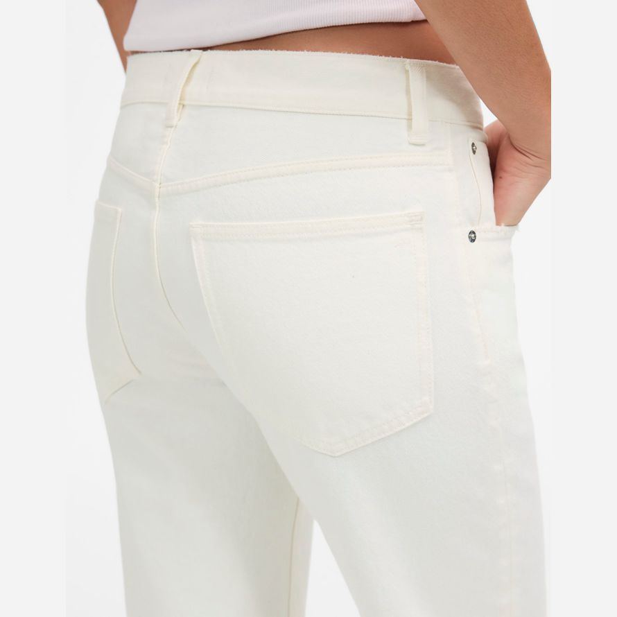 madewell the dean easy straight crop womens jeans white