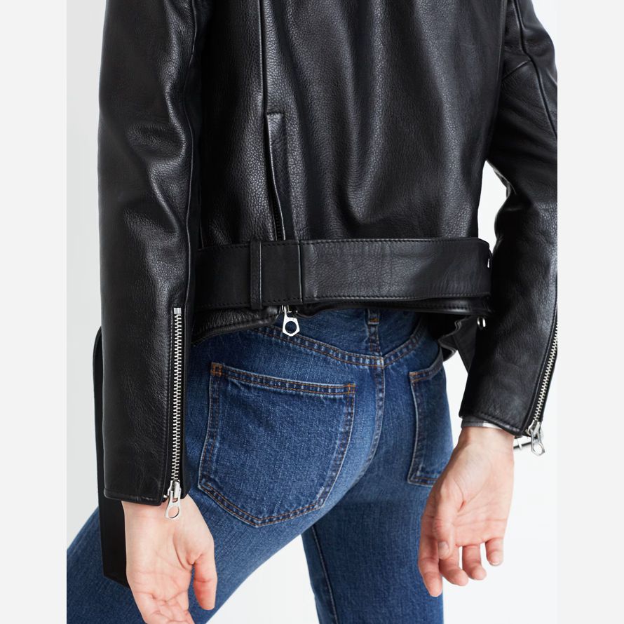 womens madewell the ultimate motorcycle leather jacket black