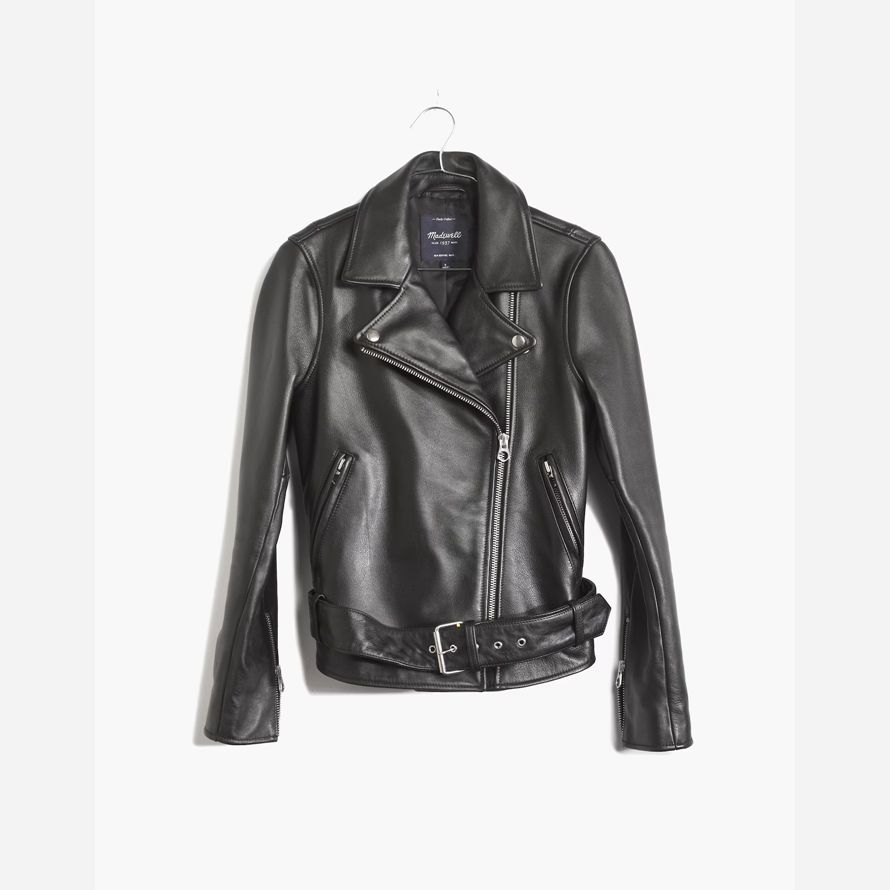 womens madewell the ultimate motorcycle leather jacket black