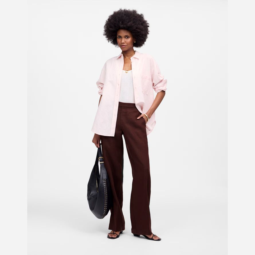 chocolate womens madewell the easy pull-on pants