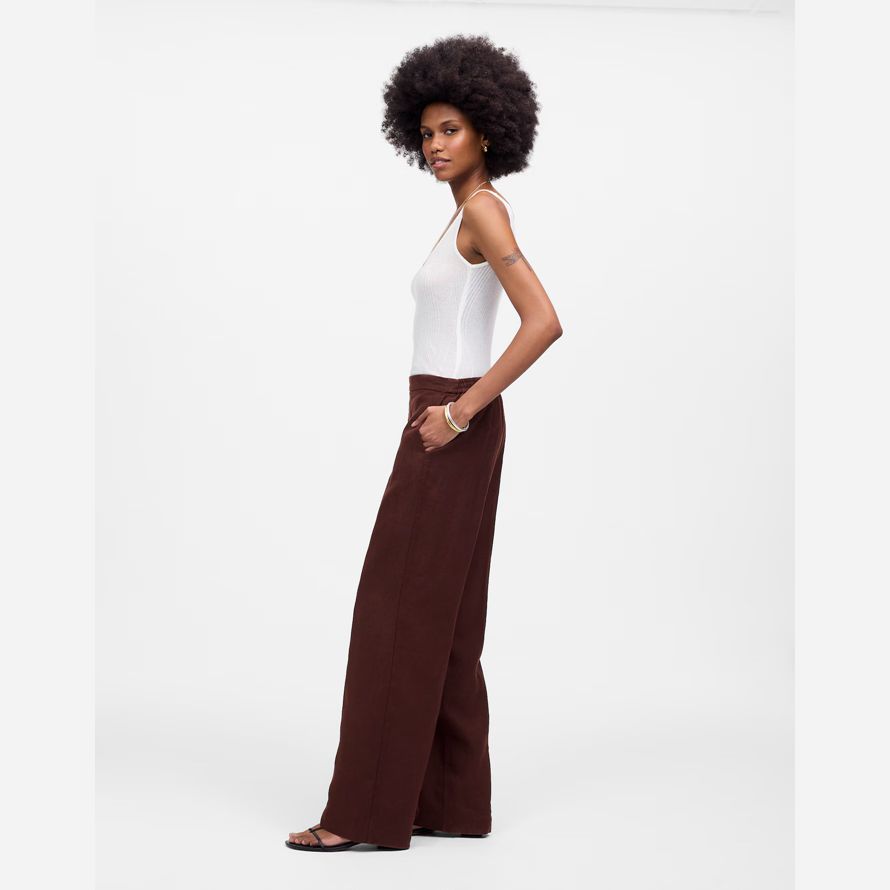 chocolate womens madewell the easy pull-on pants