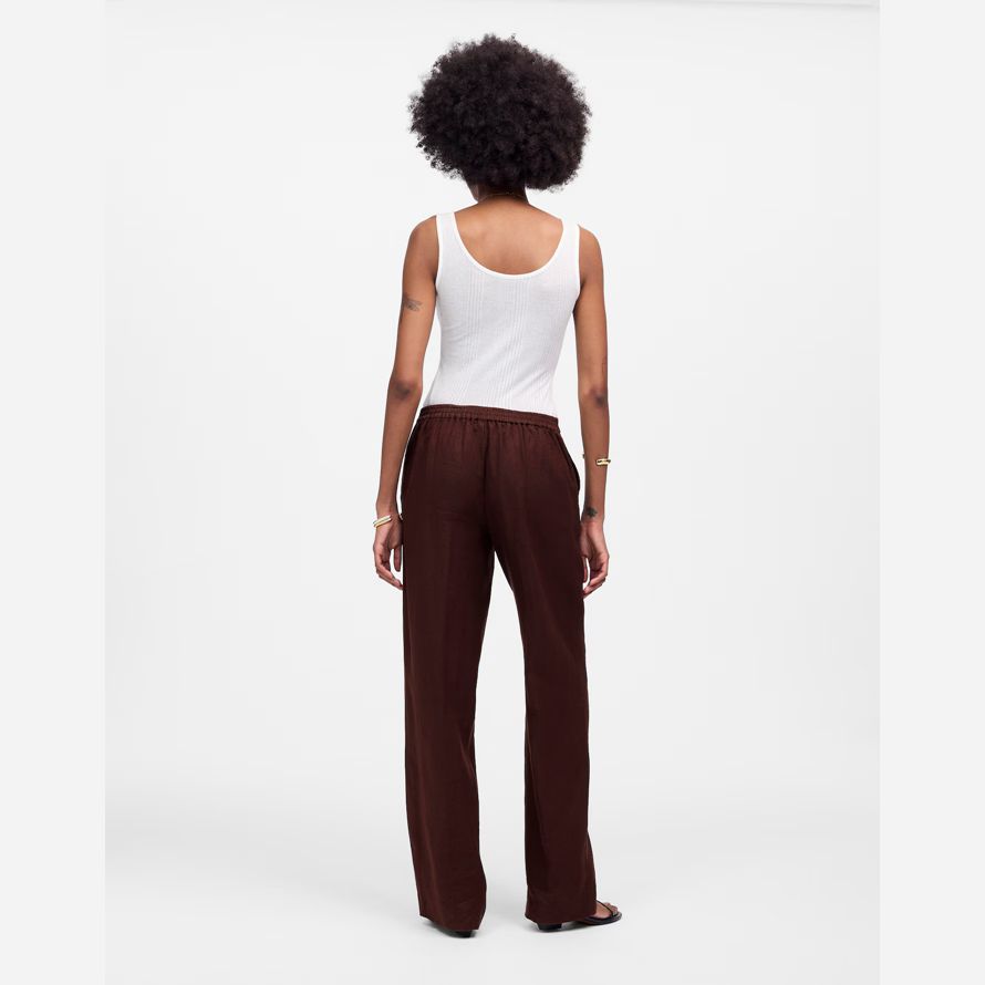 chocolate womens madewell the easy pull-on pants
