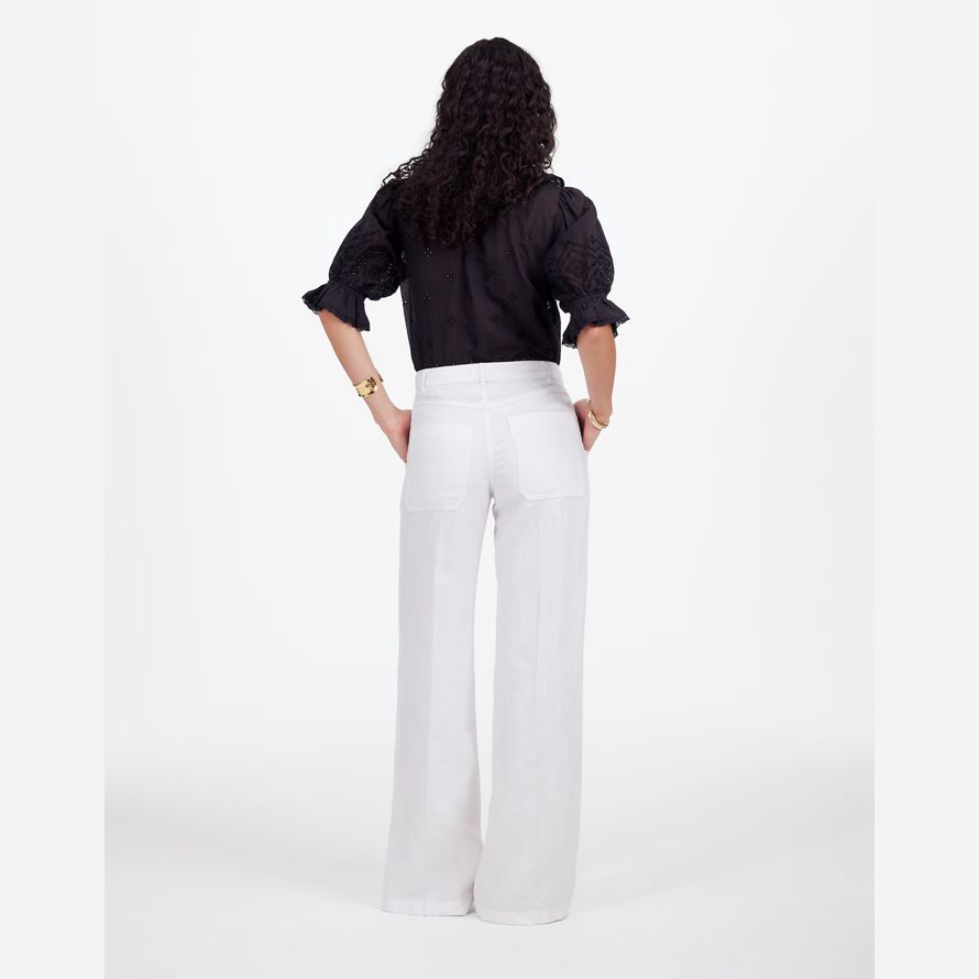 madewell the zoe relaxed wide womens pants white