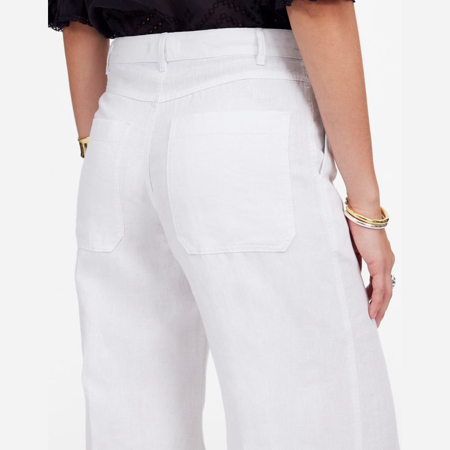 madewell the zoe relaxed wide womens pants white