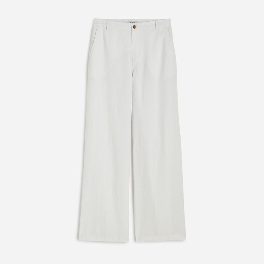 madewell the zoe relaxed wide womens pants white