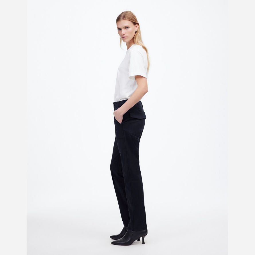 navy womens madewell the slim straight utility pants