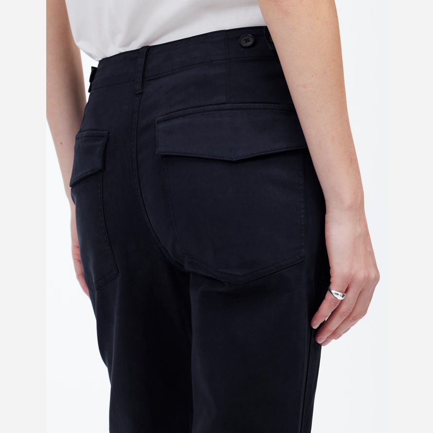 navy womens madewell the slim straight utility pants