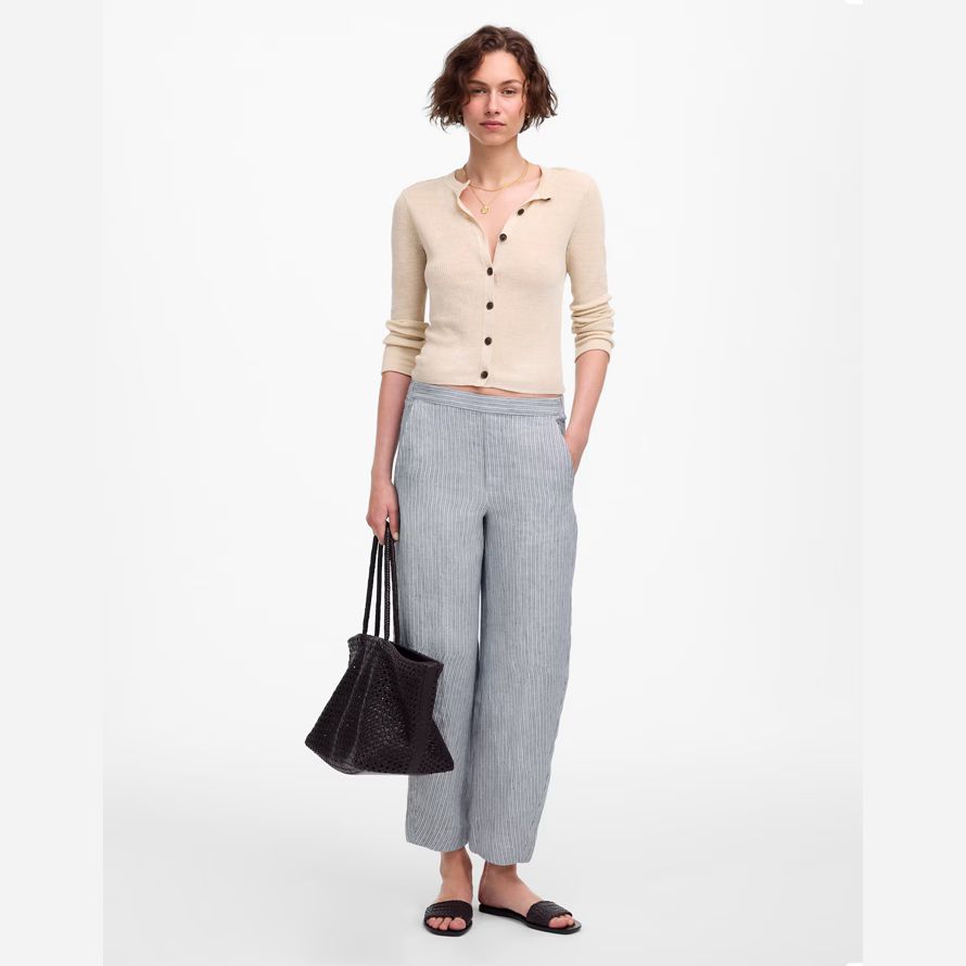 grey madewell pull-on barrel womens pants