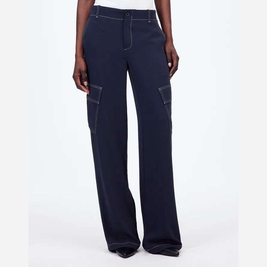 navy womens madewell pull-on utility pants