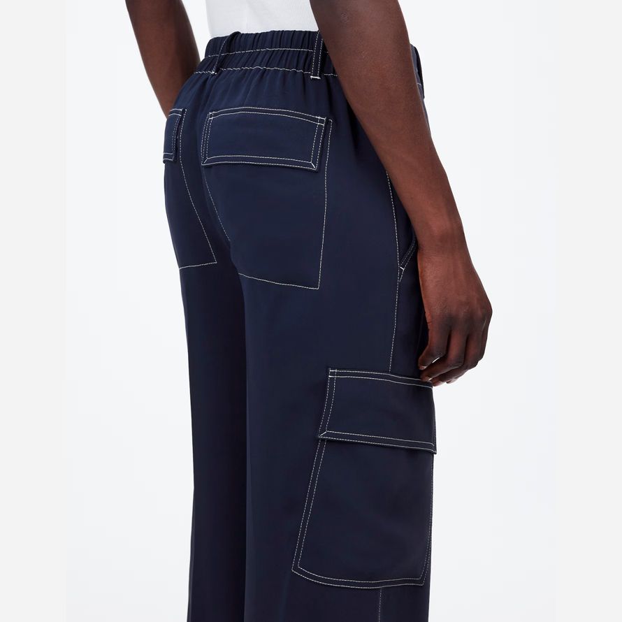 navy womens madewell pull-on utility pants