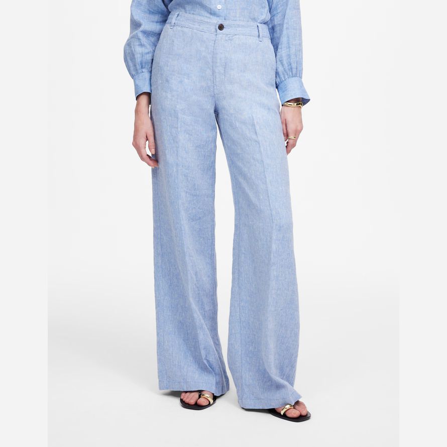 blue madewell the zoe relaxed wide womens pants