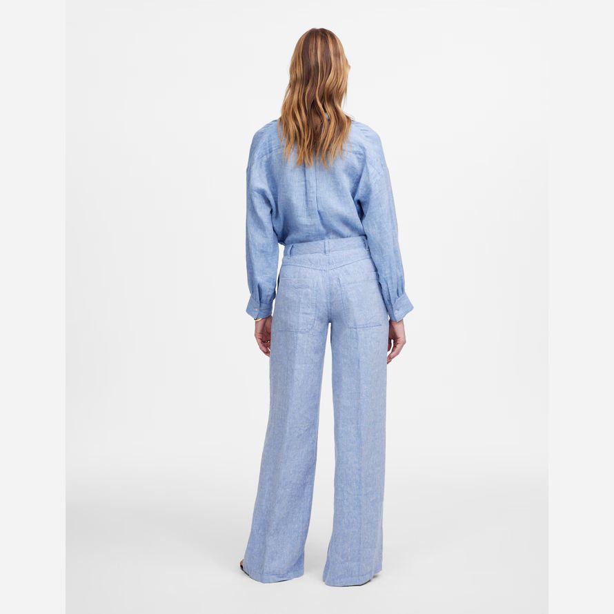 blue madewell the zoe relaxed wide womens pants