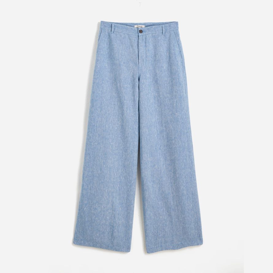 blue madewell the zoe relaxed wide womens pants