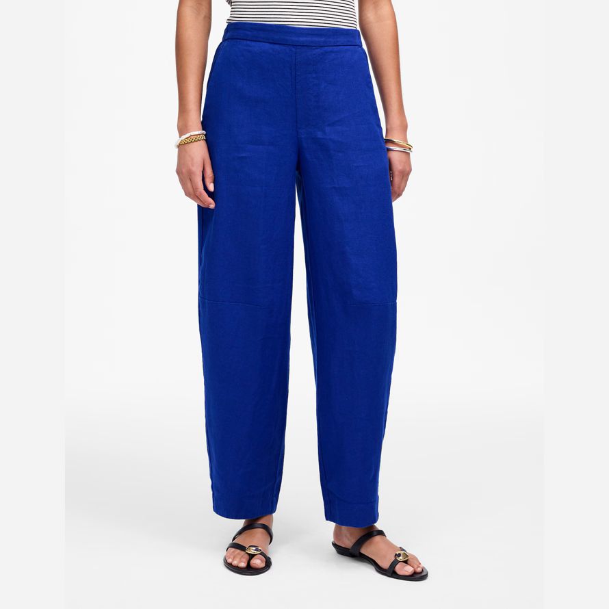 blue madewell pull-on barrel womens pants