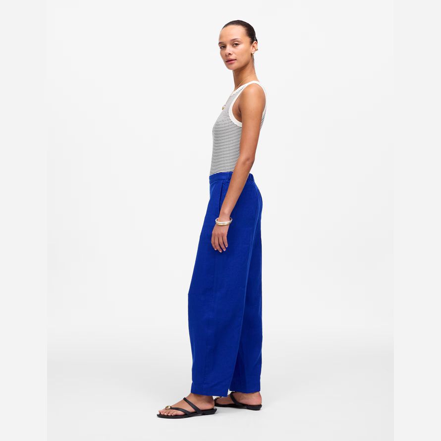 blue madewell pull-on barrel womens pants