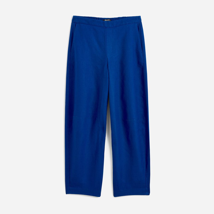 blue madewell pull-on barrel womens pants