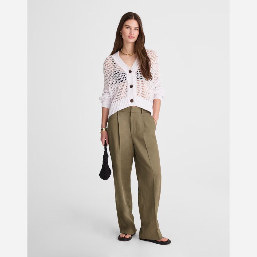 khaki green madewell slouchy straight womens pants