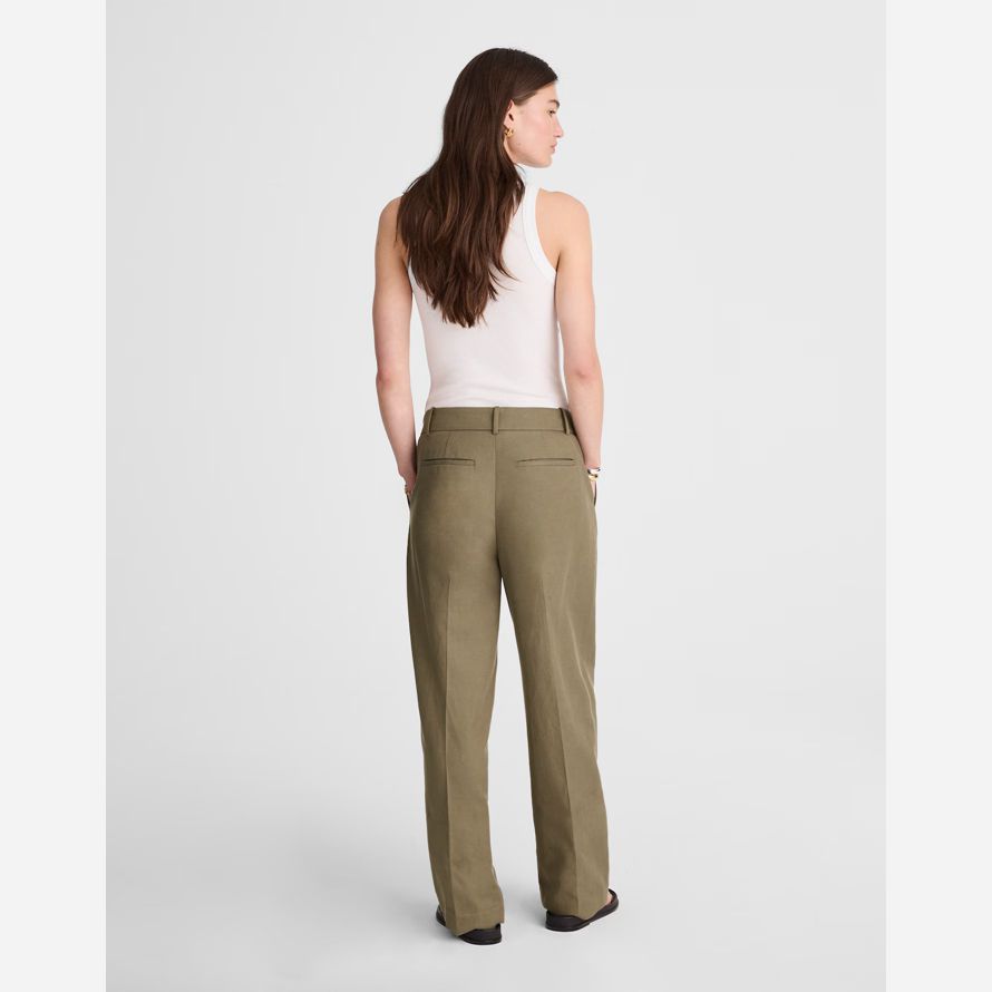 khaki green madewell slouchy straight womens pants