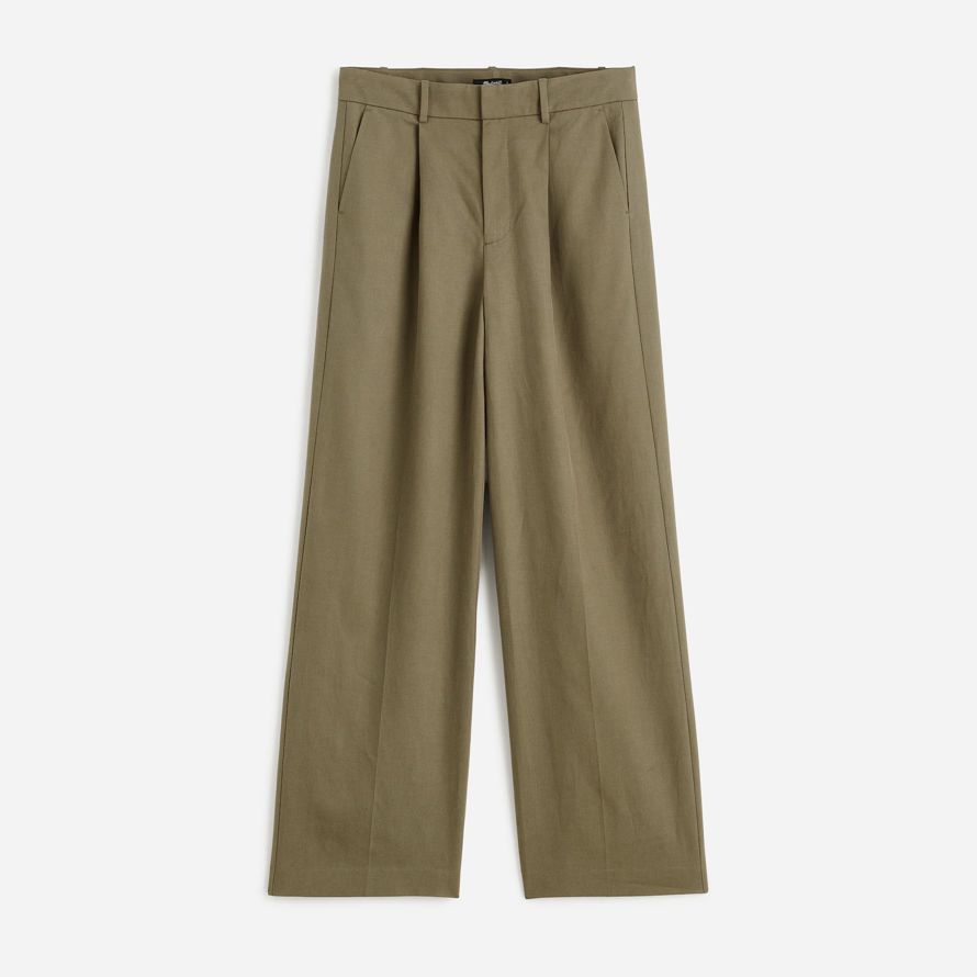 khaki green madewell slouchy straight womens pants