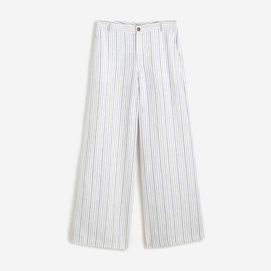 white blue womens madewell the zoe relaxed wide pants