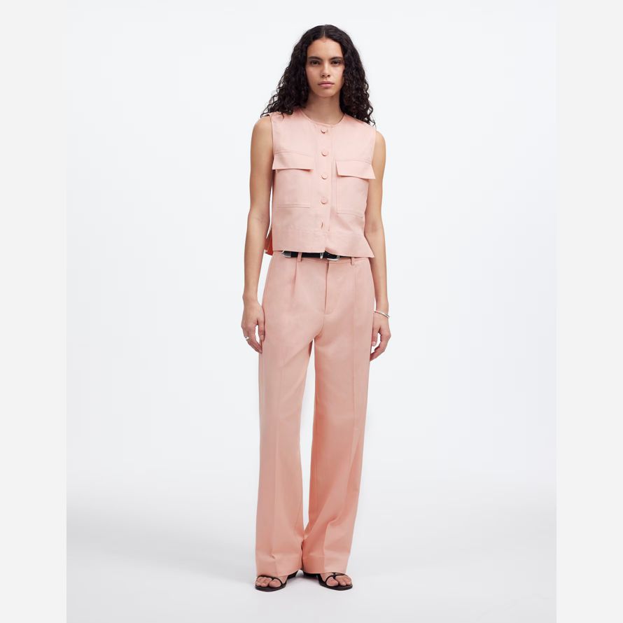 madewell slouchy straight womens pants rose