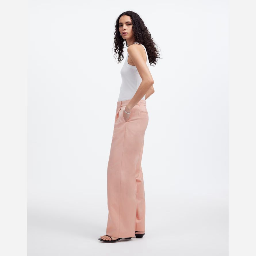 madewell slouchy straight womens pants rose