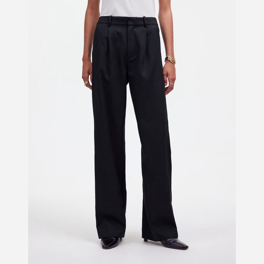 black madewell slouchy straight womens pants