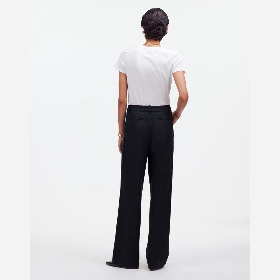 black madewell slouchy straight womens pants