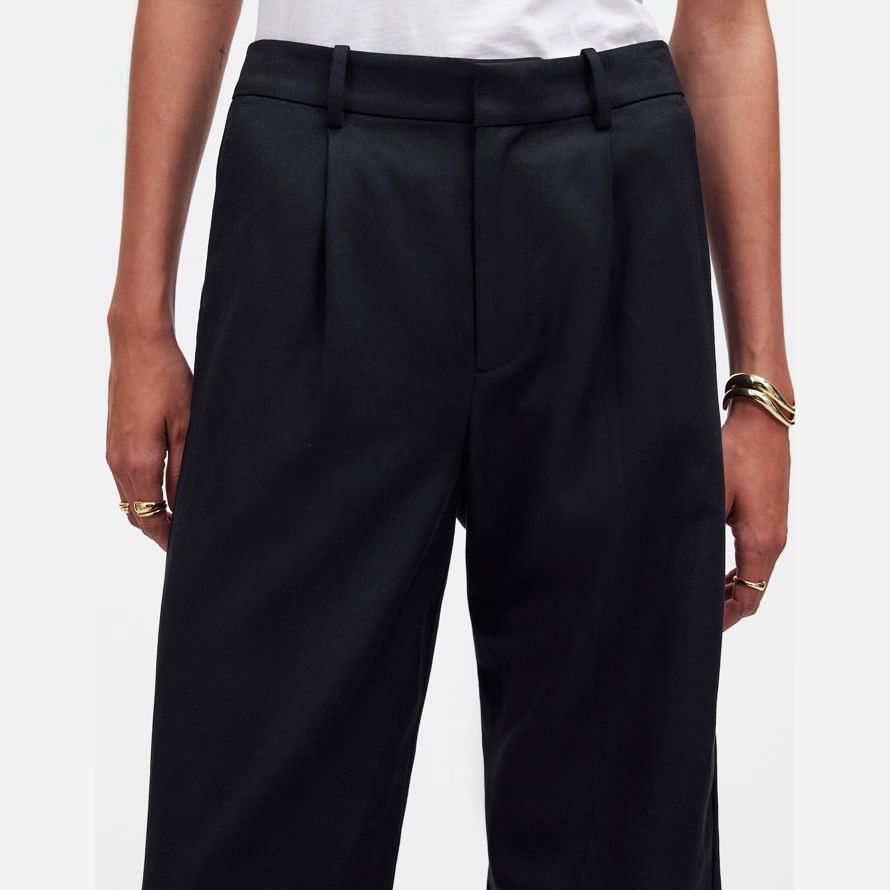 black madewell slouchy straight womens pants