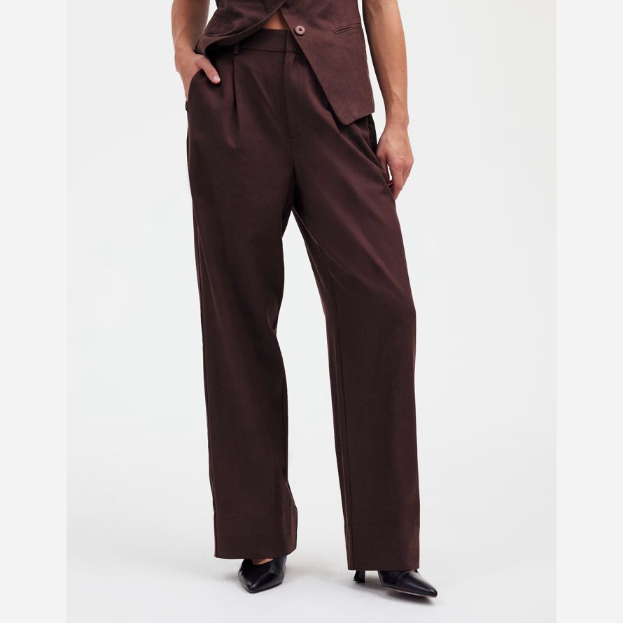 chocolate madewell slouchy straight womens pants