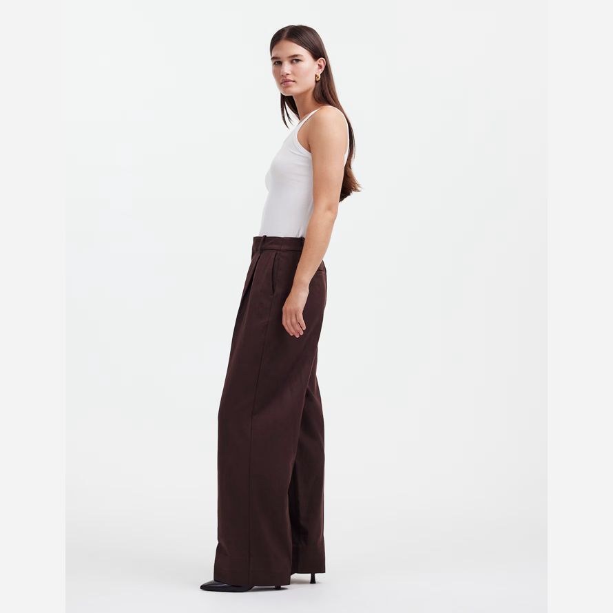 chocolate madewell slouchy straight womens pants