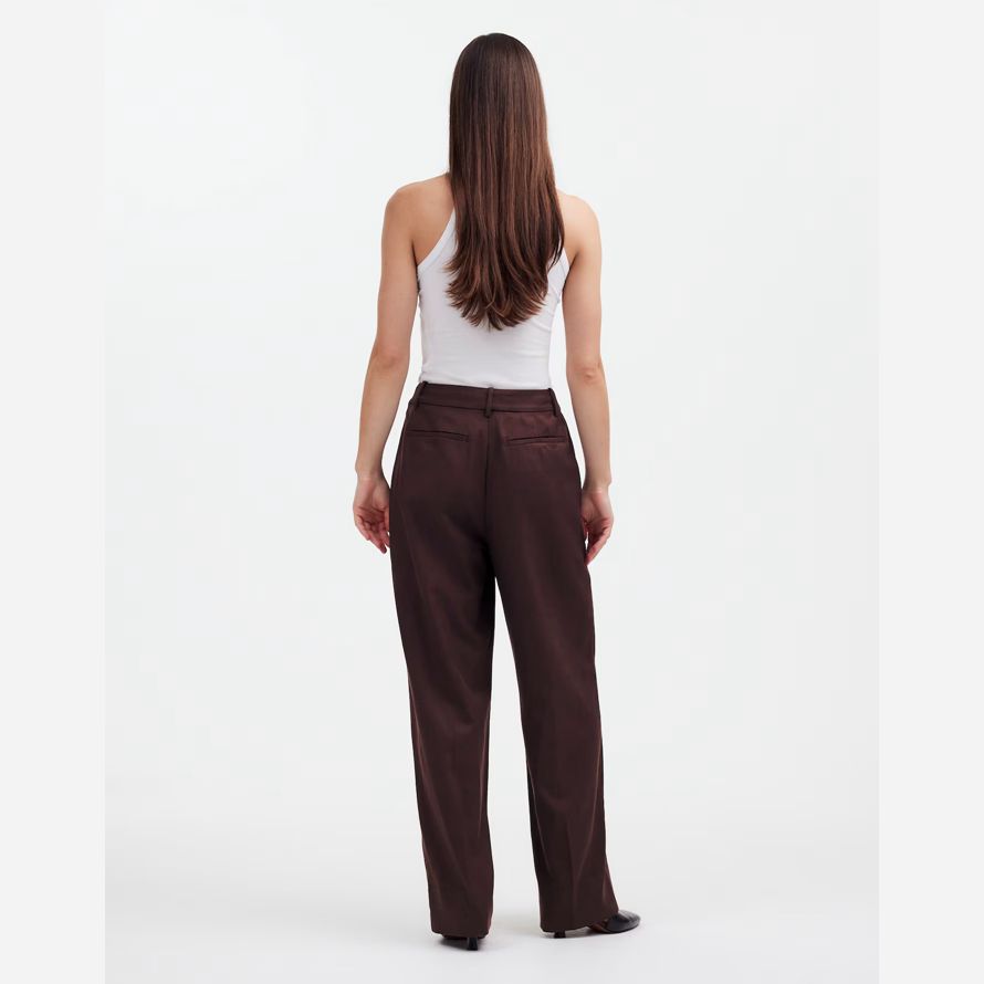 chocolate madewell slouchy straight womens pants