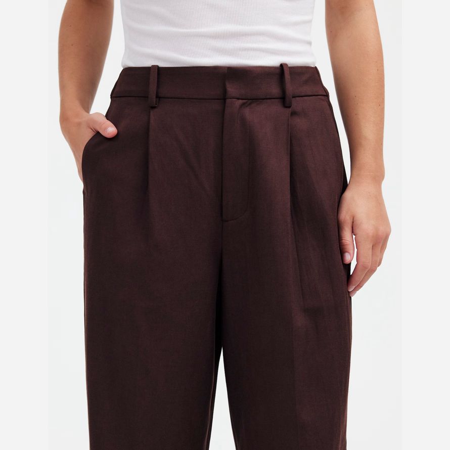 chocolate madewell slouchy straight womens pants