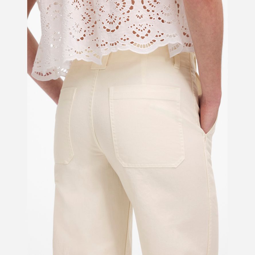 cream madewell tapered-leg utility womens pants