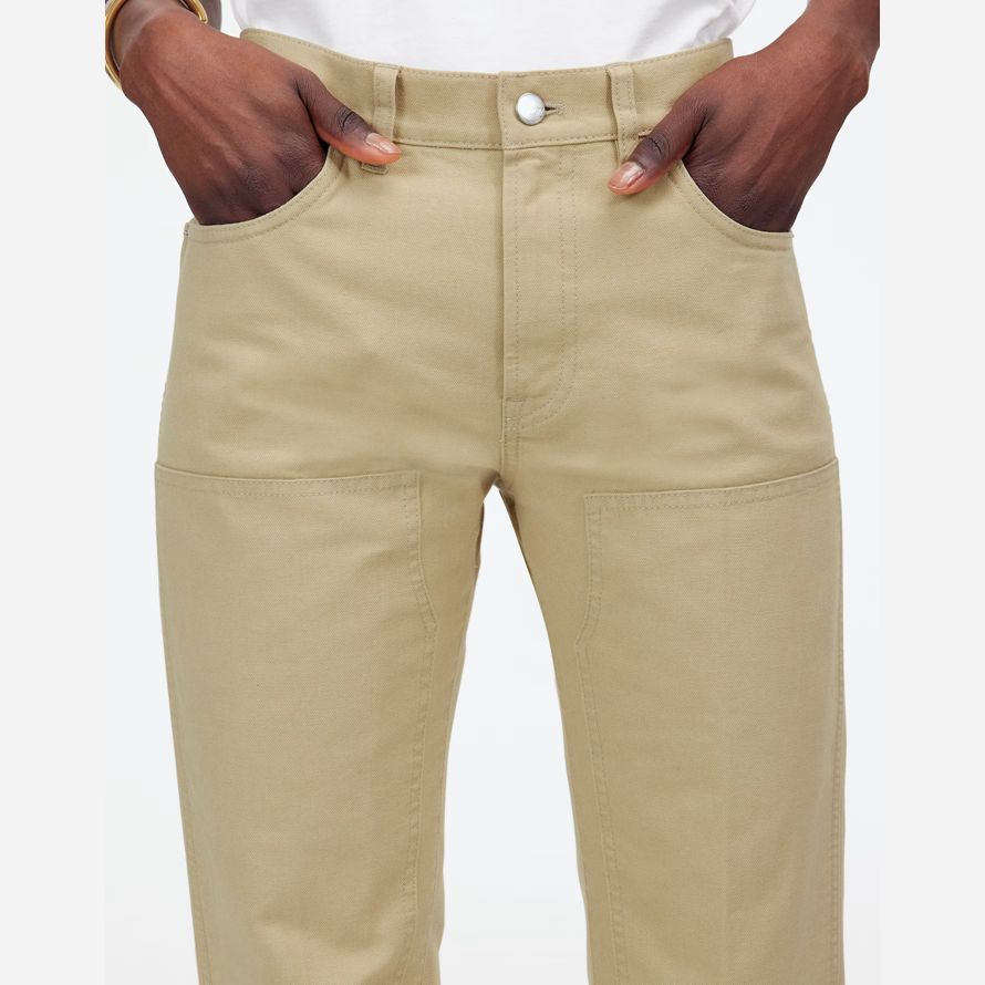 madewell the dean easy straight womens pants light khaki