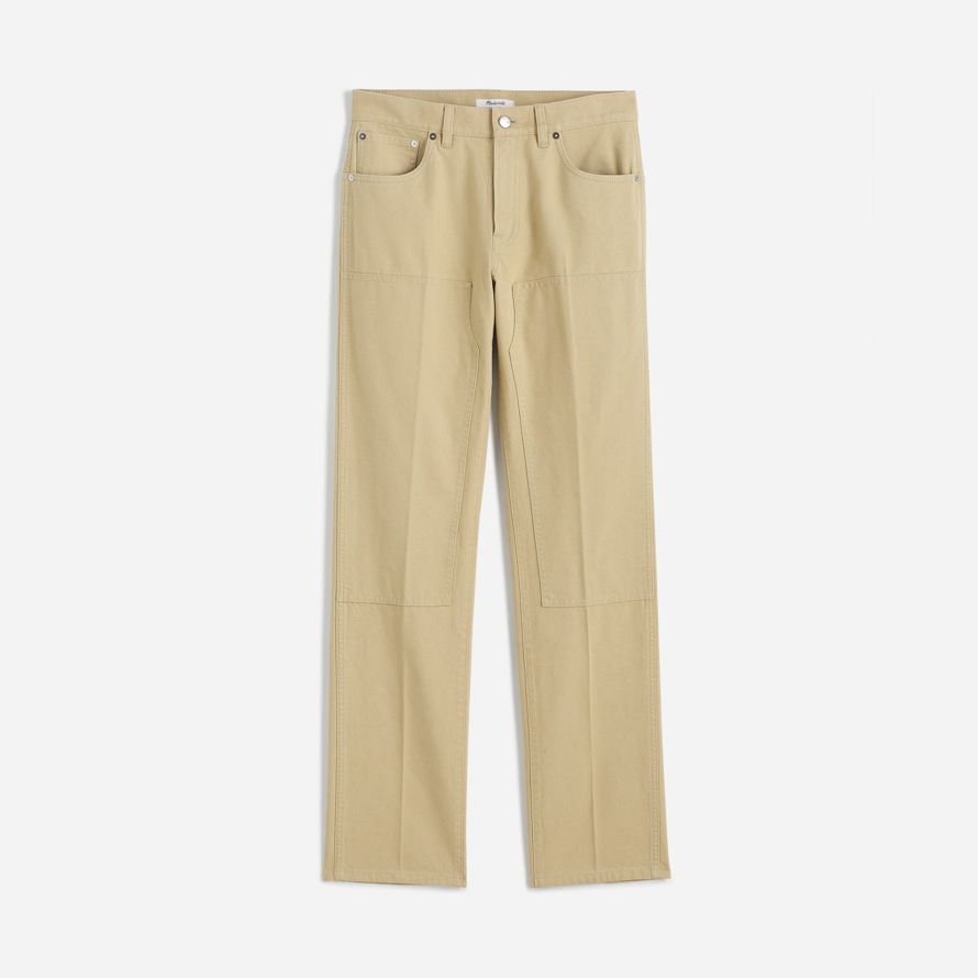 madewell the dean easy straight womens pants light khaki