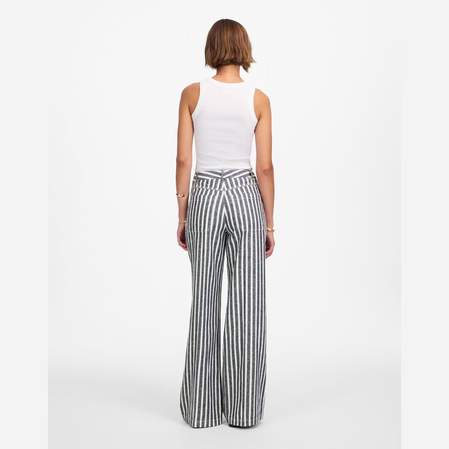 womens madewell the zoe relaxed wide pants white black