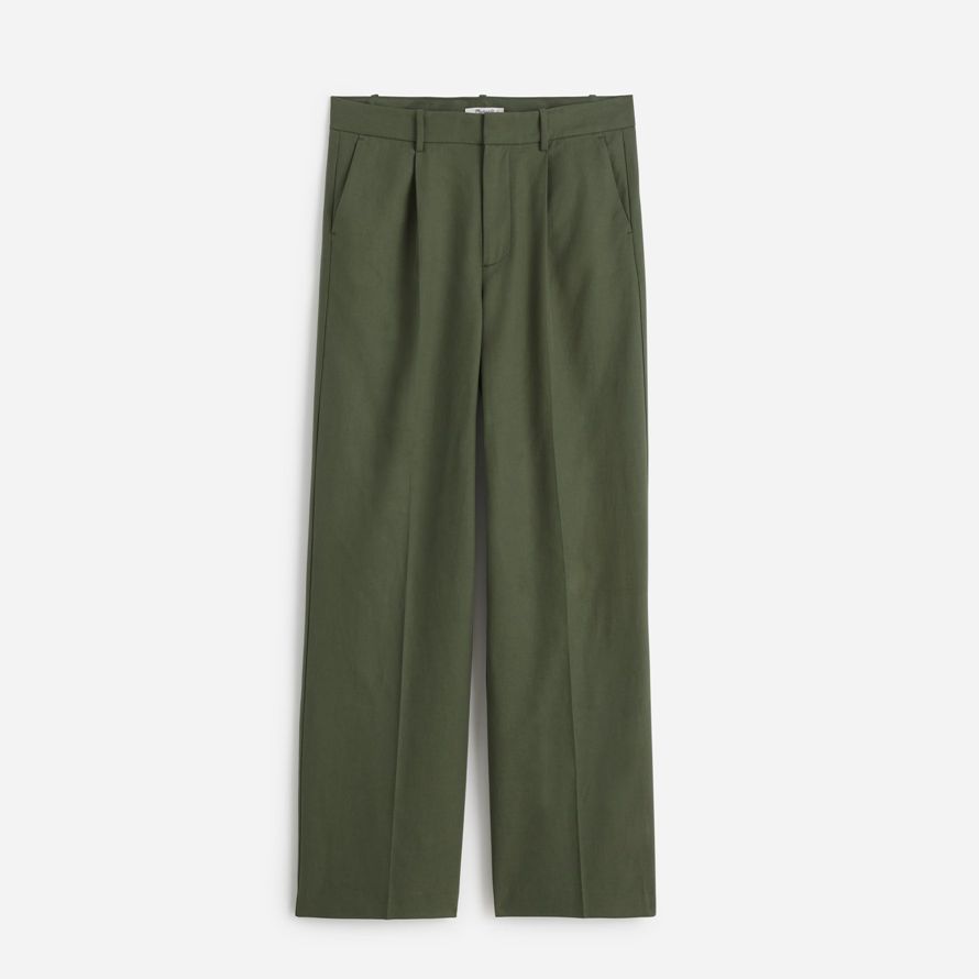 madewell slouchy straight womens pants green