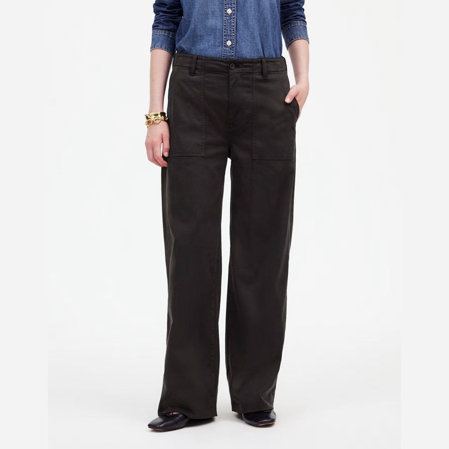 black madewell low-slung baggy utility womens pants