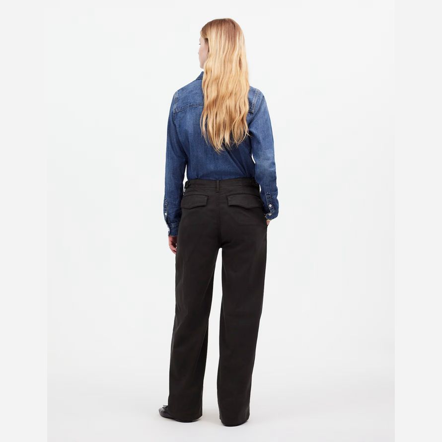 black madewell low-slung baggy utility womens pants