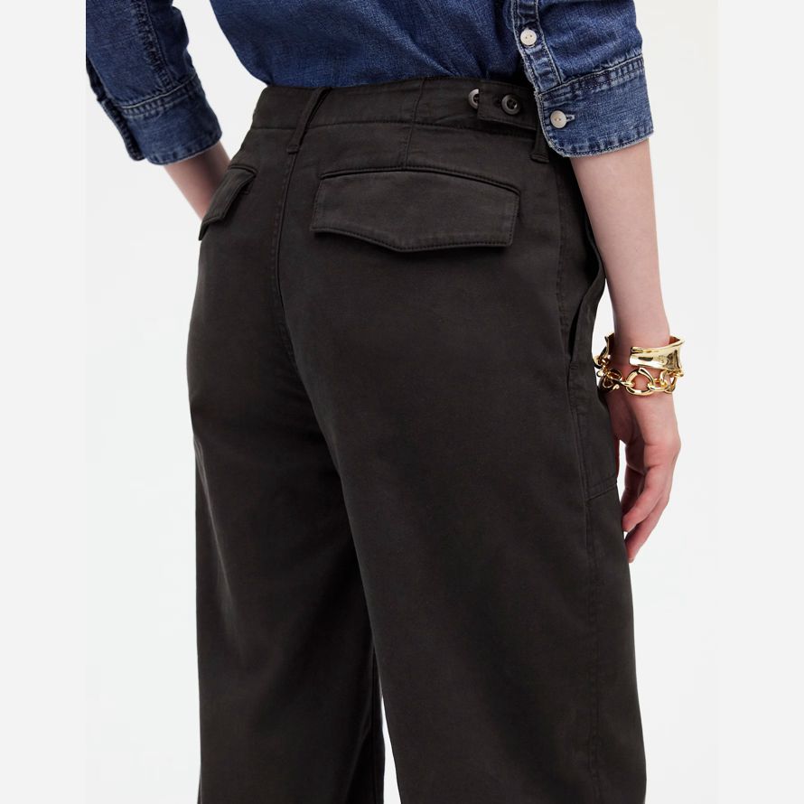 black madewell low-slung baggy utility womens pants